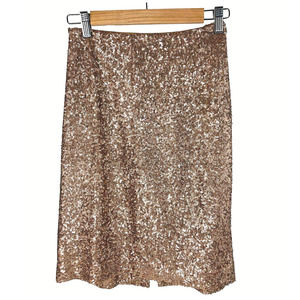 Gold Sequin Elegant Mini Skirt Short and Fully Lined Womens Size 8 US/38 EU